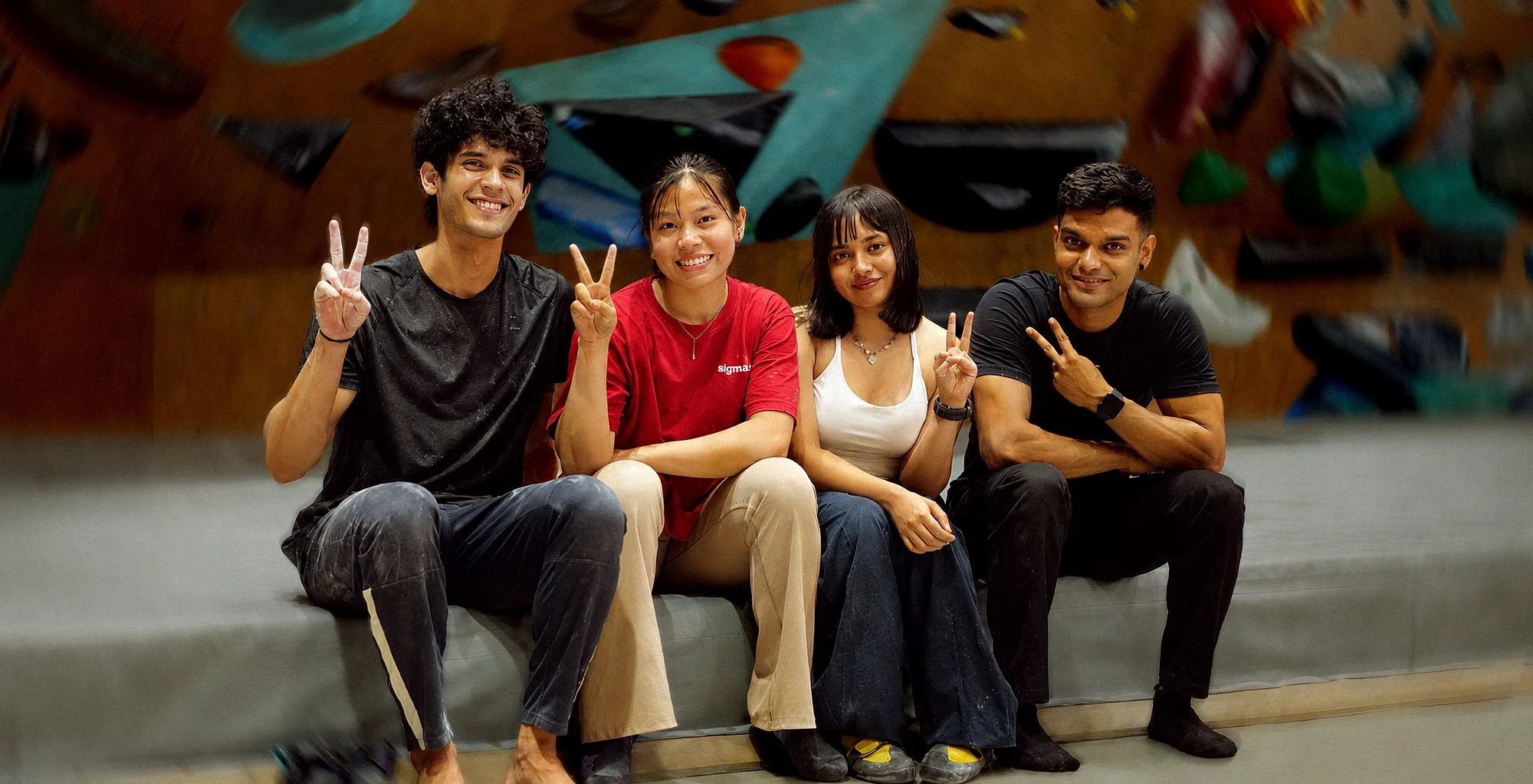 Climbers and the community at Equilibrium climbing gym