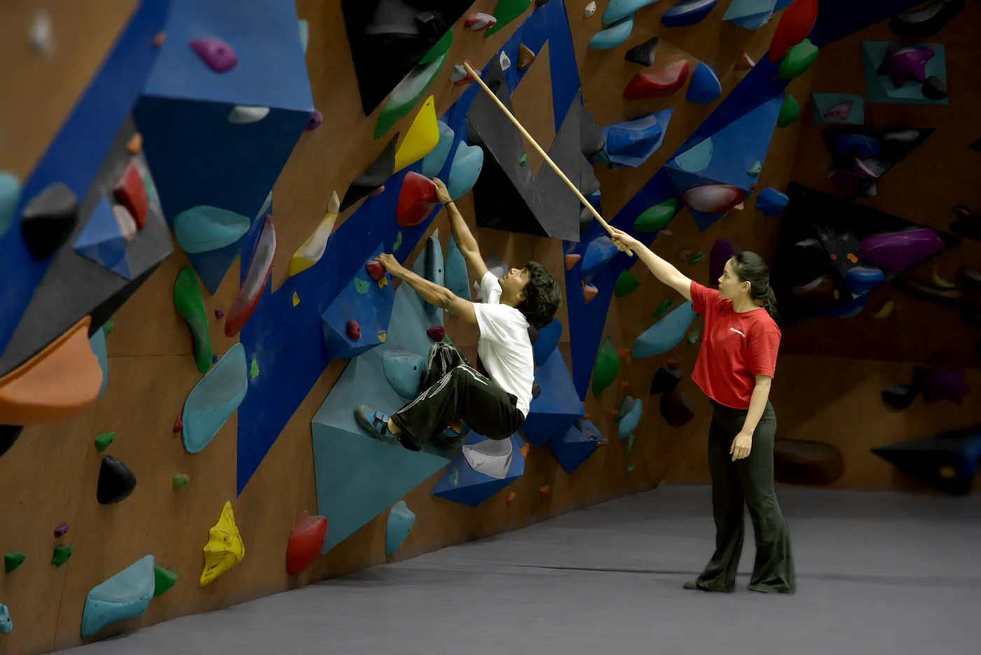 A coached ClimbFit climbing-fitness session at Equilibrium
