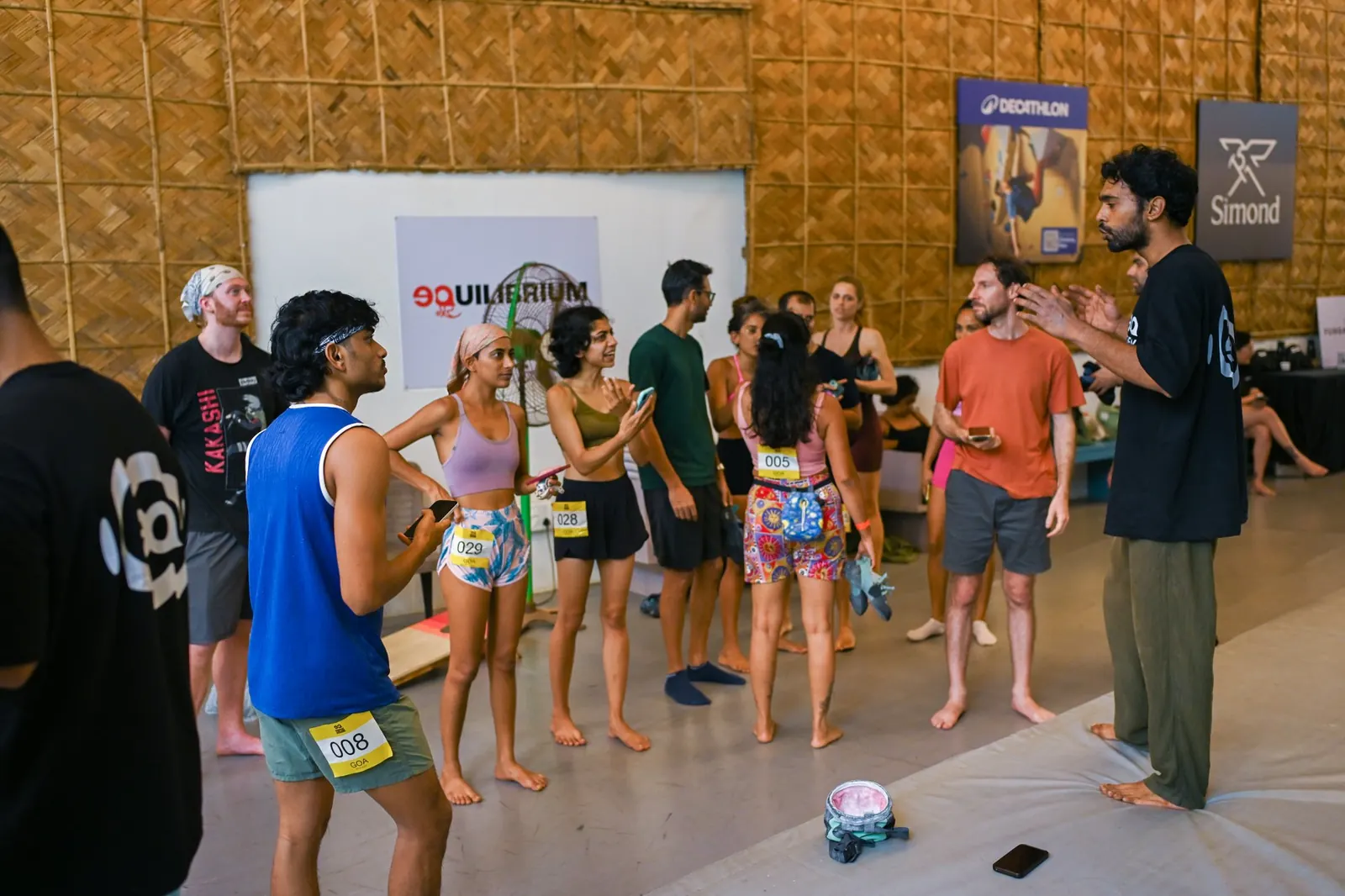A group session at Equilibrium Climbing in Anjuna, Goa